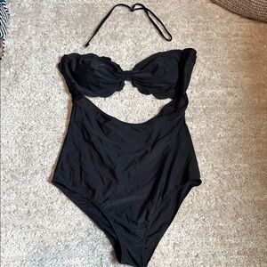 Black Cutout One-Piece Swimsuit